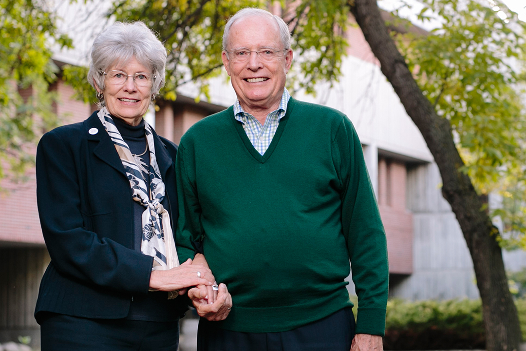 Ron and Jane Graham pose outdoors