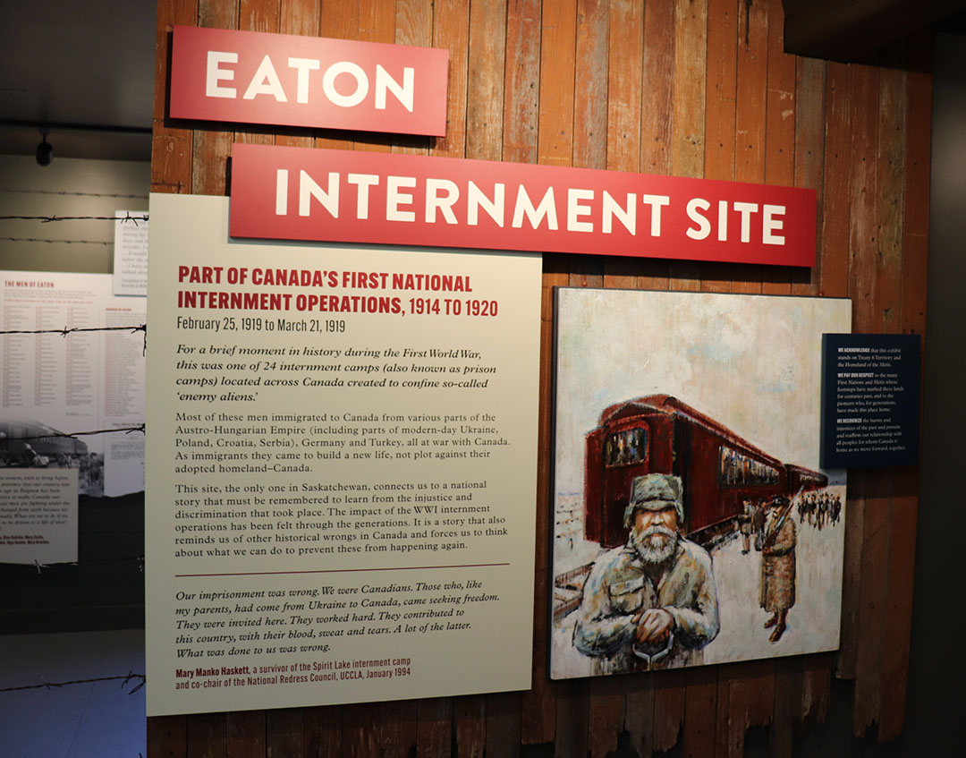 The Eaton Internment Camp Permanent Exhibit officially opened June 4. (Photo courtesy of Saskatchewan German Council)
