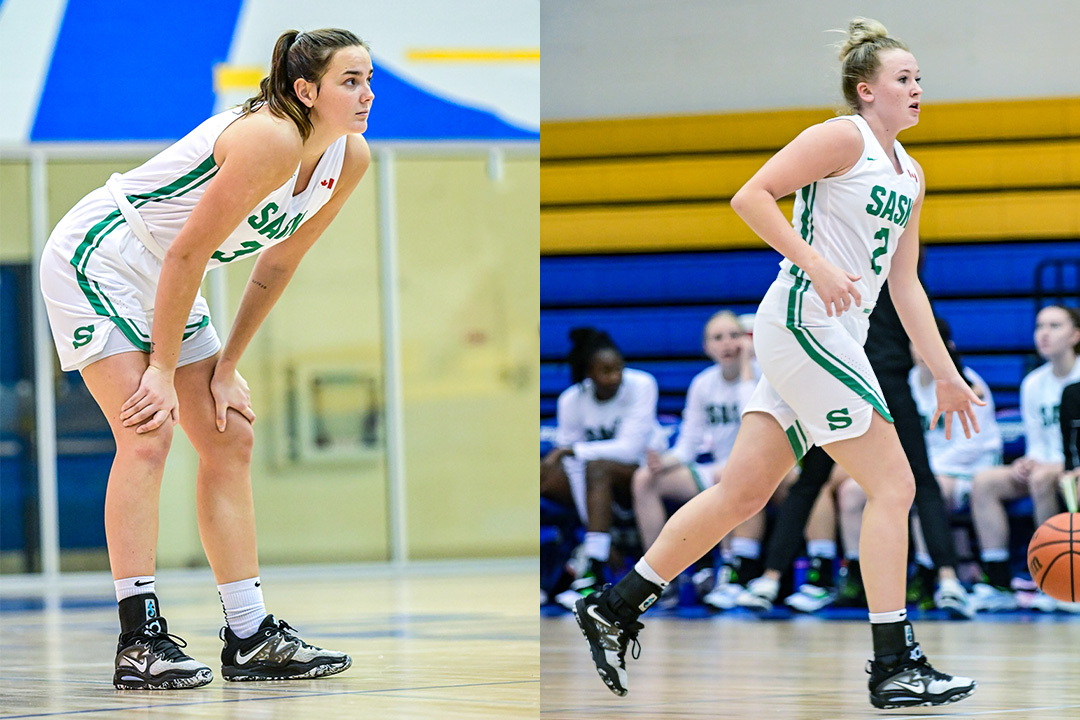 From left: Huskie women’s basketball players Carly Ahlstrom and Logan Reider. (Photos: Submitted)