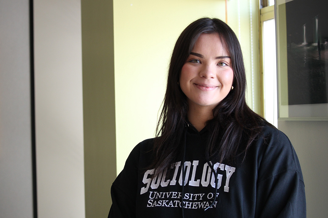 College of Arts and Science student Jade Badger will be graduating at USask Spring Convocation on June 9 with a Bachelor of Arts degree in sociology. (Photo: Kristen McEwen)