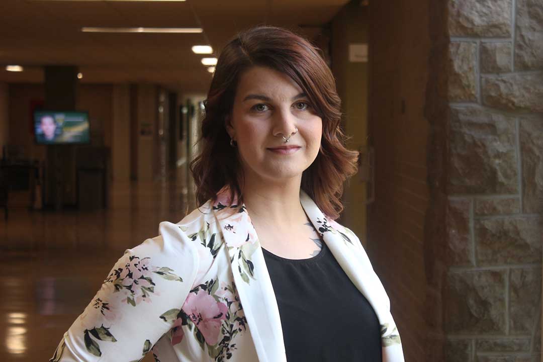 USask PhD student Kate Loseth (BA’18, MPP’22) has created a bursary for single parent students. (Photo by Kristen McEwen)