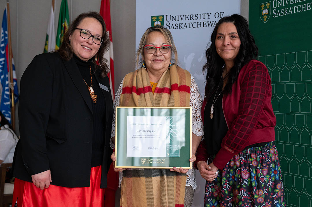 Doris Wesaquate received an award at this year’s Indigenous Student Achievement Awards, which took place on March 6. (Photo: Nicole Denbow)