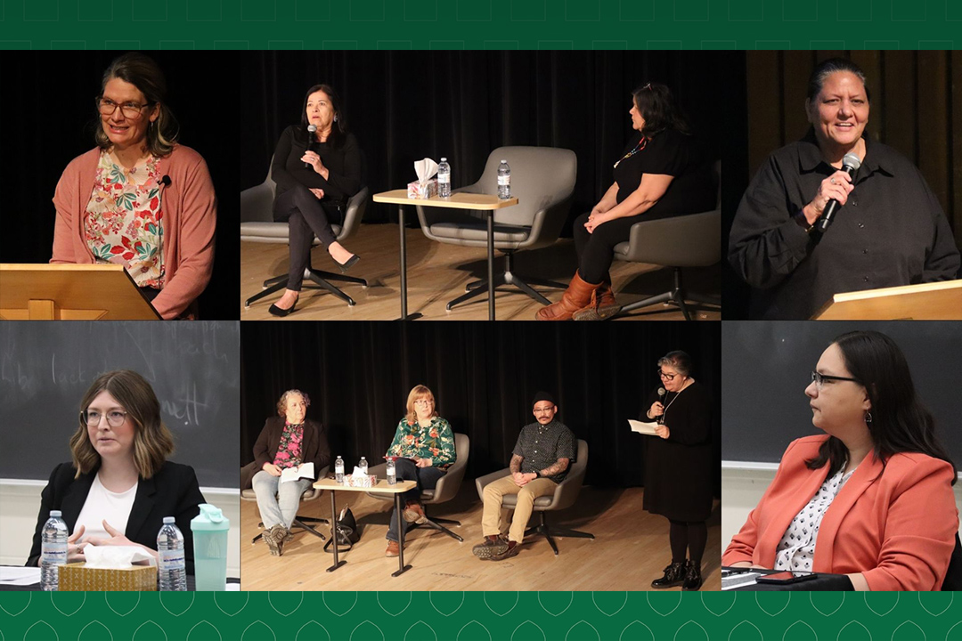 Presenters and panelists take part in the ‘Enacting Pedagogies of Hope: The Urgency of Combatting Racism and Intersectional Oppression in Education’ symposium on March 16, 2024 at the College of Education. 