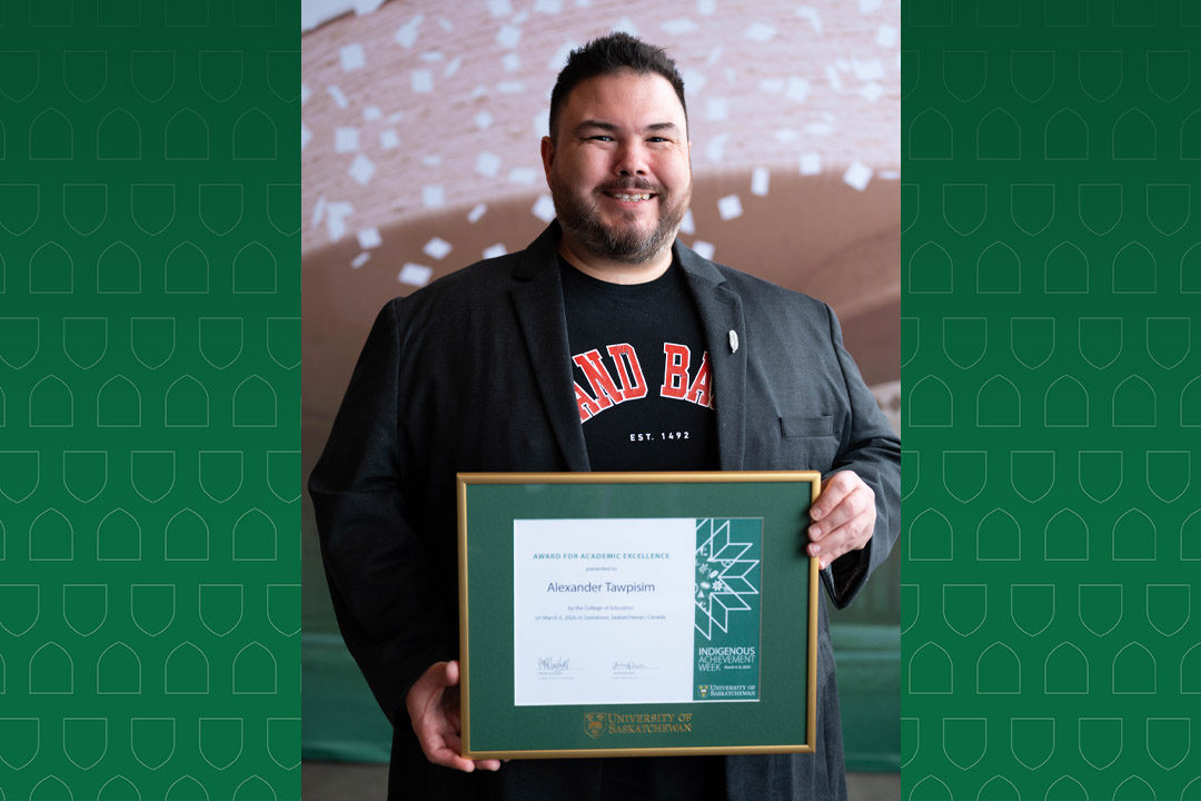 Alexander Tawpisim is pursuing his Master of Education in Educational Administration (Indigenous Education Leadership Cohort) in the USask College of Education.