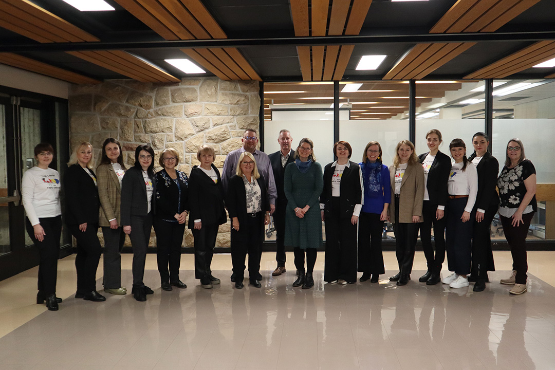 The Ukrainian delegation met with staff and faculty of the College of Education on March 5, 2024 for a welcome reception.
