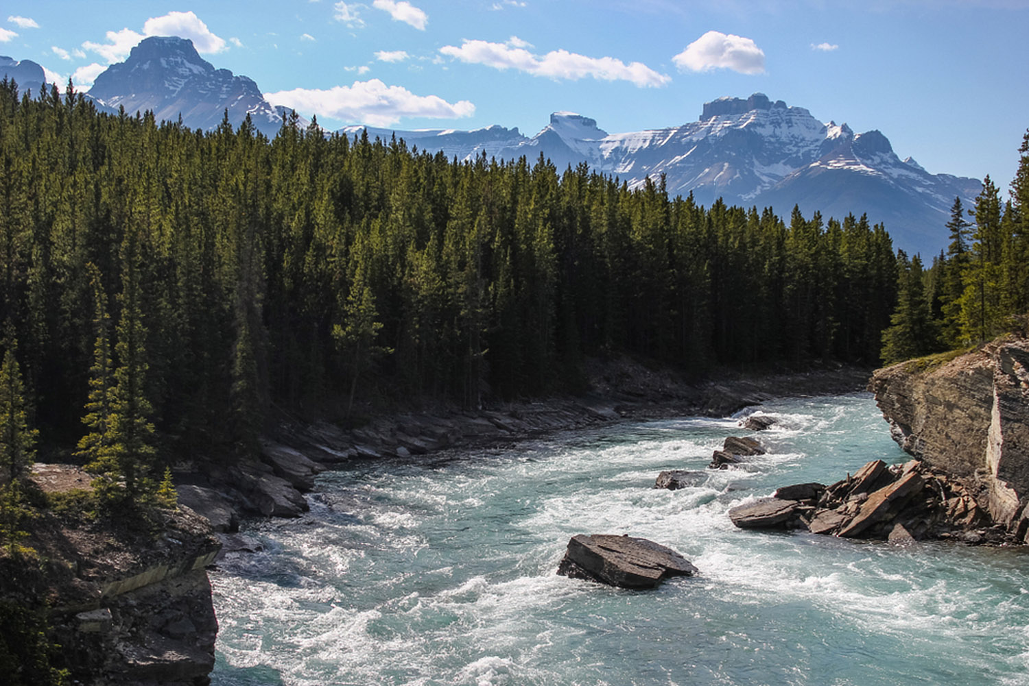 The global water crisis means scientists face urgent decisions on how to foster water managers’ care. Here, the North Saskatchewan River with the Rocky Mountains, Banff National Park. (Photo: Shutterstock)