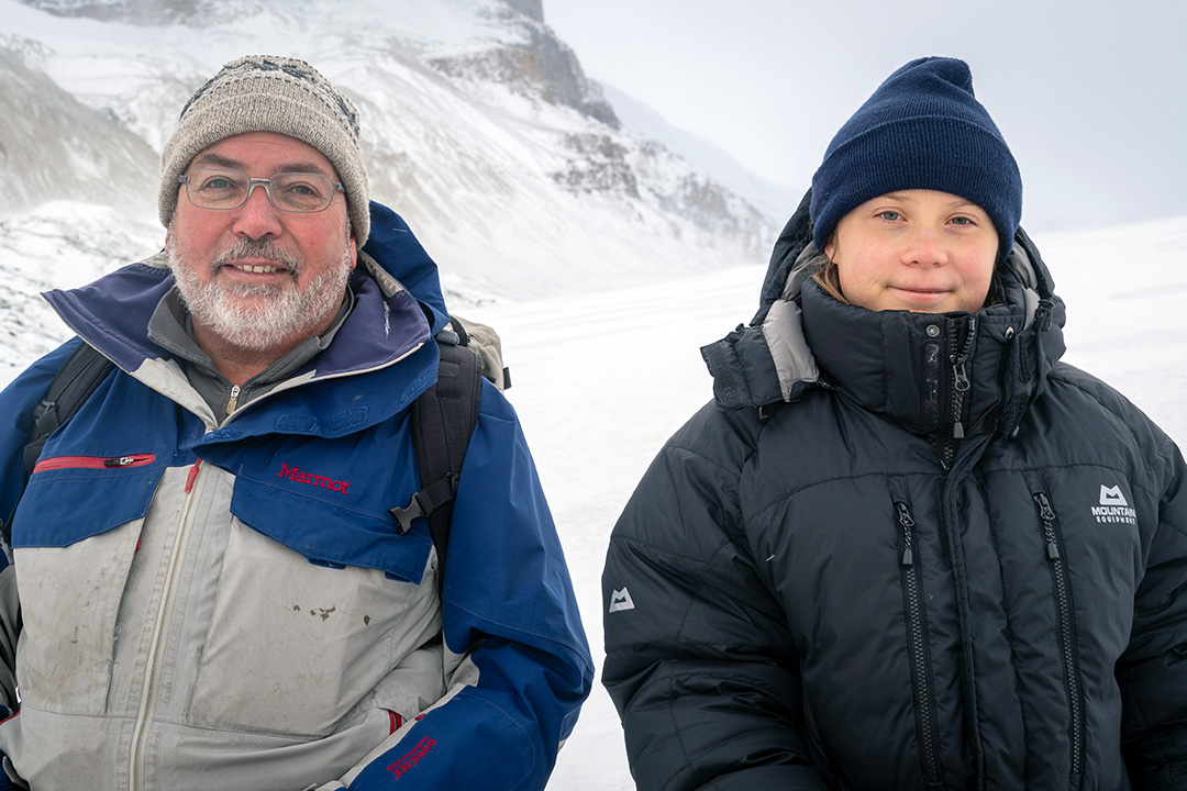 From left: John Pomeroy and Greta Thunberg. (Photo: Mark Ferguson)