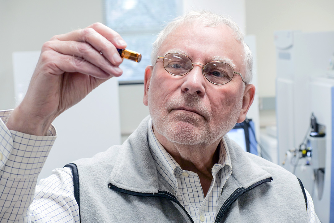 Dr. John Giesy (PhD) helped develop a comprehensive system for detecting COVID-19 in wastewater in July 2020. (Photo: Daniel Hallen)