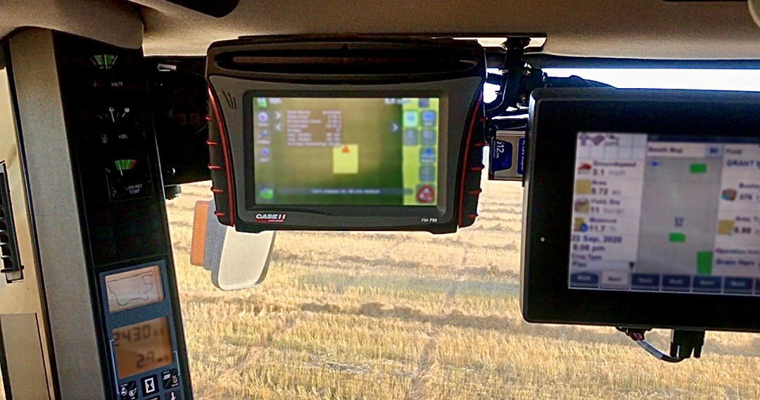 Many combines now feature the latest in advanced agtech. (Photo: Olufunke Okochi)