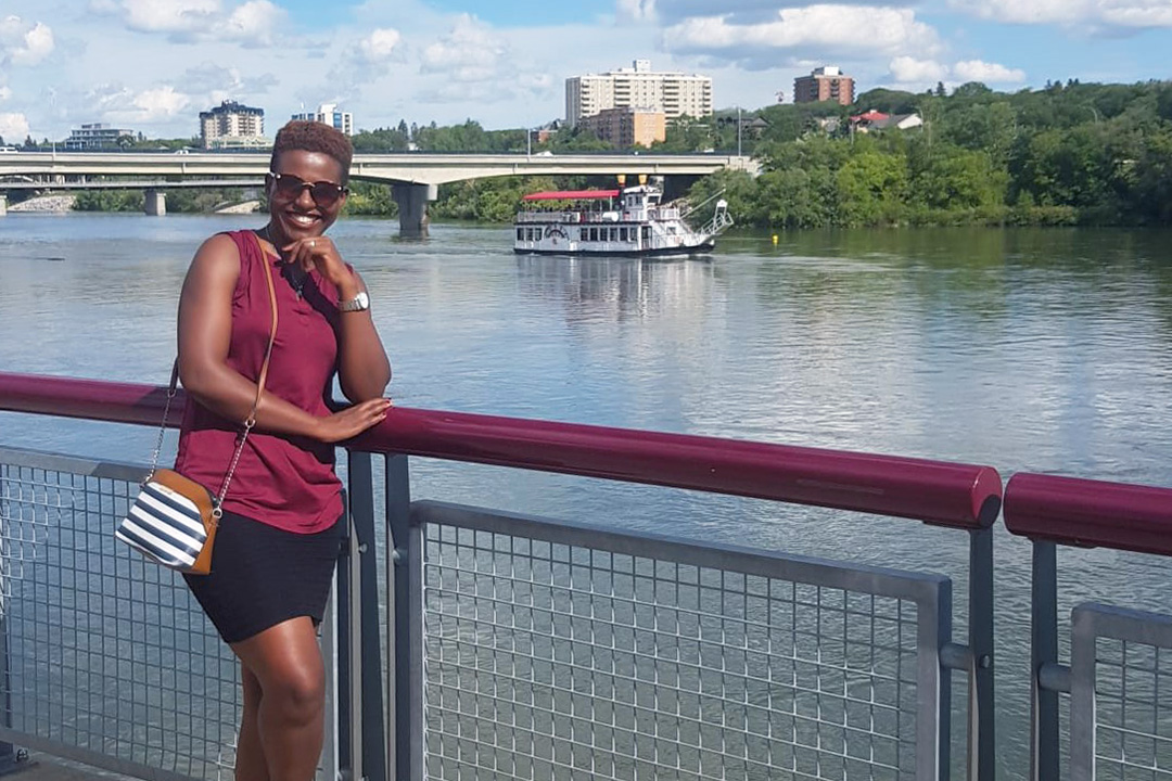 Marie Grace Nirere came from Rwanda to Canada to complete her master’s degree in USask’s School of Environment and Sustainability. (Photo: Hadidja Uwamahoro)