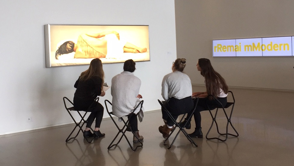 Students at the Remai Modern in Saskatoon. (Photo: Submitted)