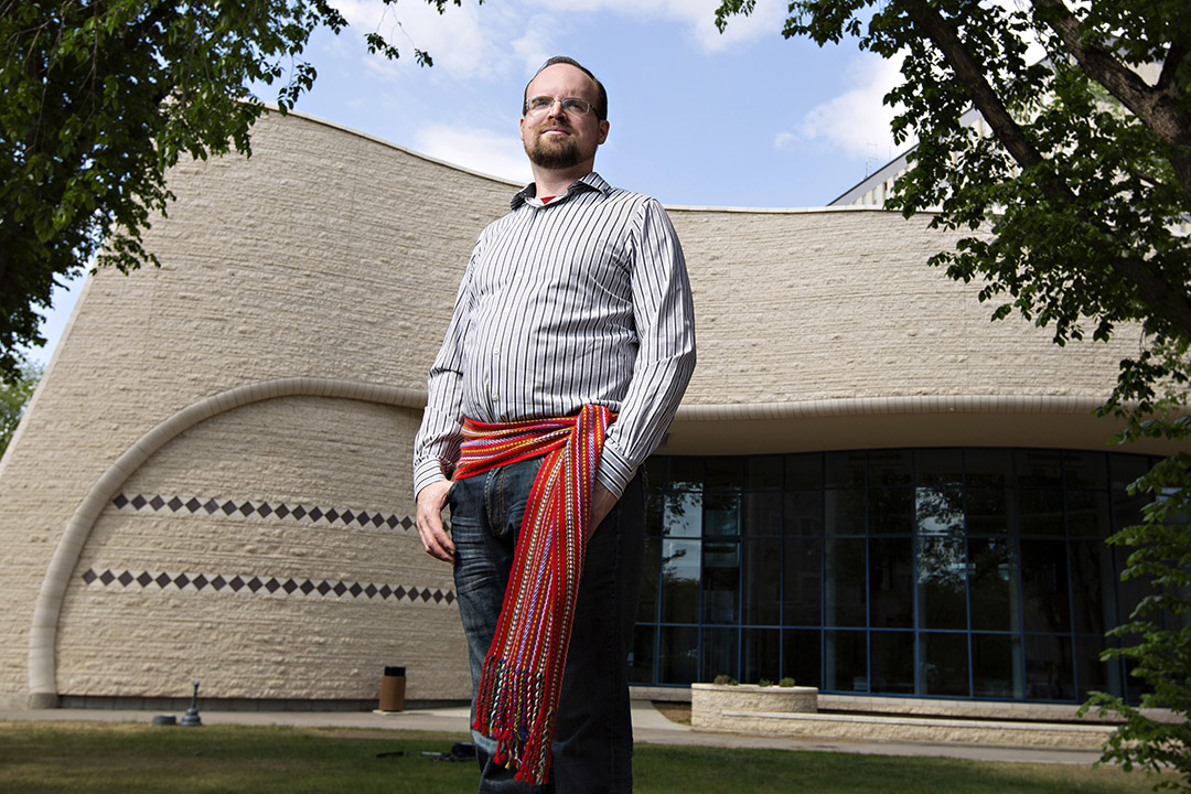 Métis student Dr. Adam McInnes (MD) is now a PhD student in engineering after earning his MD in medicine at USask. (Photo: David Stobbe)