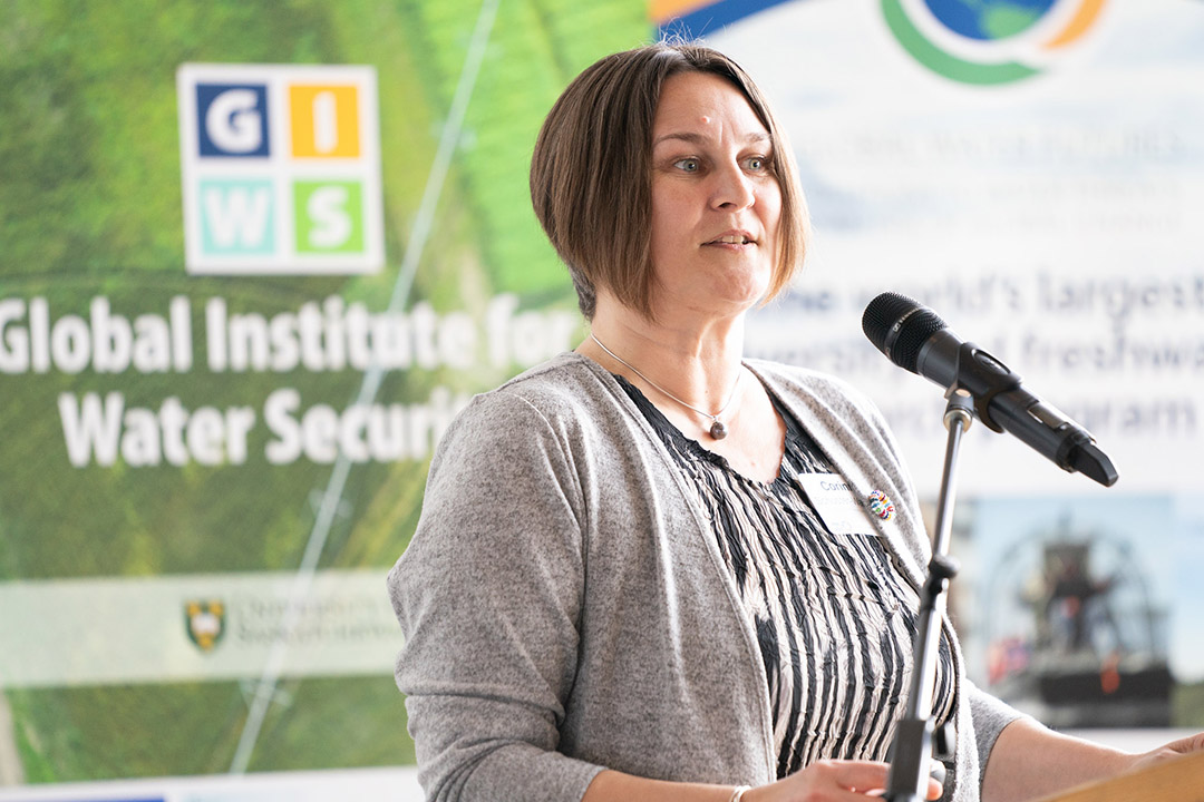 USask’s Dr. Corinne Schuster-Wallace (PhD) is associate director of Global Water Futures and associate professor in the Department of Geography and Planning at USask. (Photo: Mark Ferguson/Global Institute for Water Security) 