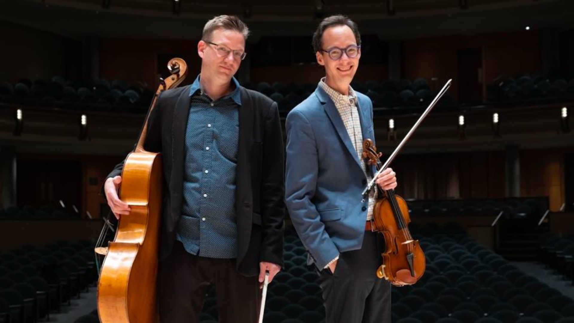 Robert Uchida and cellist Rafael Hoekman, guest artists for the Sept. 11 Discovering the Amatis performance. (Photo supplied by the artists)