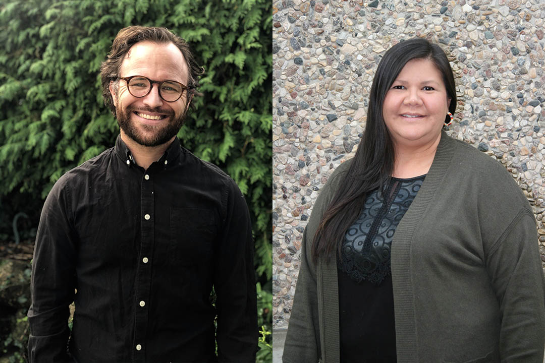 Task force members, Kurtis Boyer and Yvette Arcand. (Photos: University of Saskatchewan)