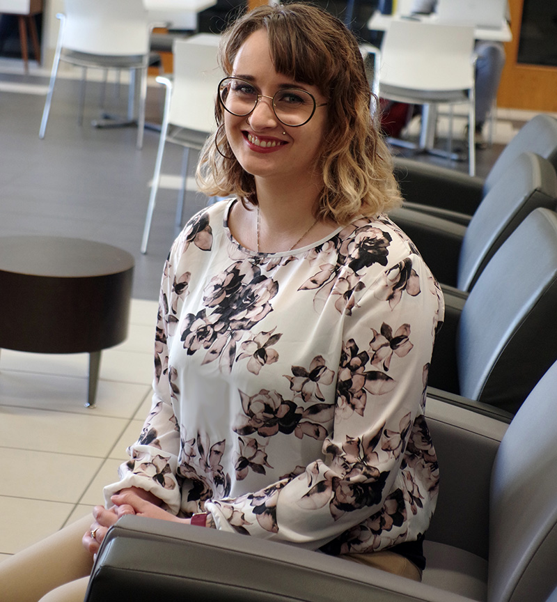 Emily Roberts graduates from St. Thomas More College during USask Fall Convocation on Nov. 9 at Merlis Belsher Place. (Photo: Jacquie Berg)