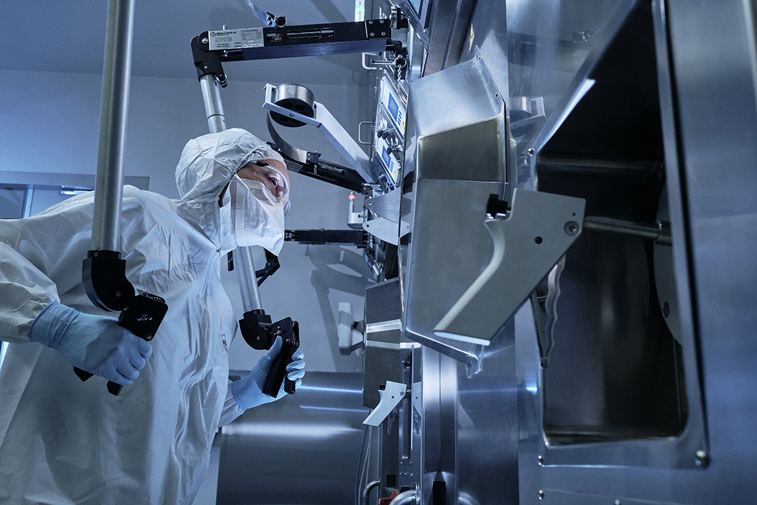A scientist working at the Sylvia Fedoruk Canadian Centre for Nuclear Innovation