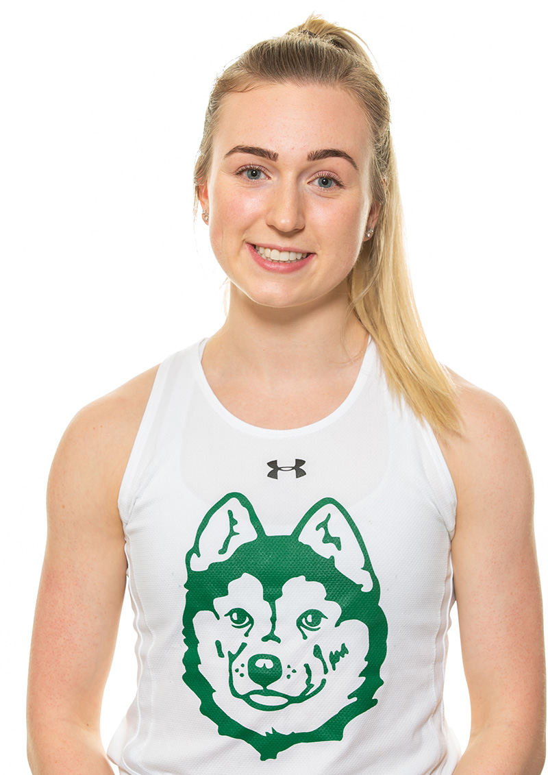 Nicole Ostertag of the College of Kinesiology is a student-athlete with the USask Huskies track and field team who has been selected to compete for Canada this month.