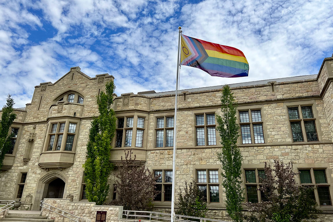 The intersex-inclusive Progress Pride flag will be hung in Nobel Plaza on the Saskatoon campus.