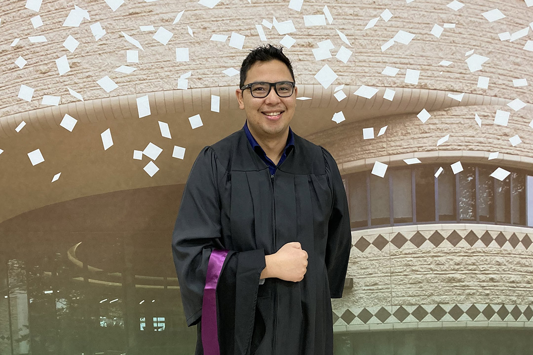 Tim Roy will celebrate USask Fall Convocation with his fellow ITEP graduates on November 9, 2022, at Merlis Belsher Place. 