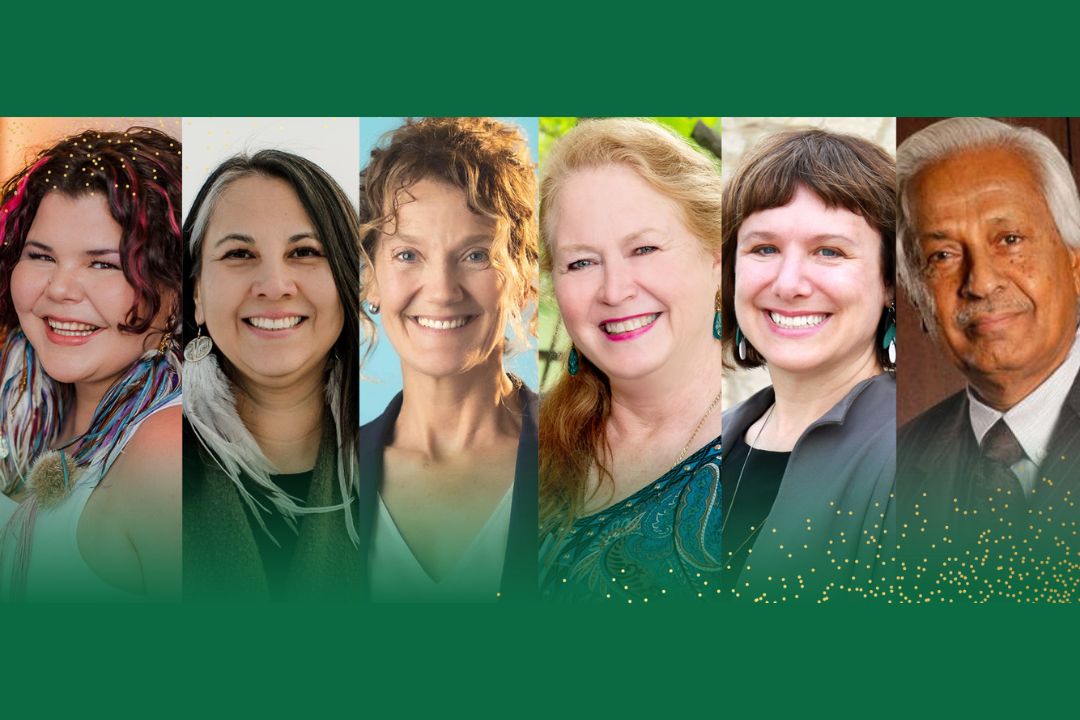 Photos of each of the six recipients of the 2023 USask Alumni Achievement Awards.