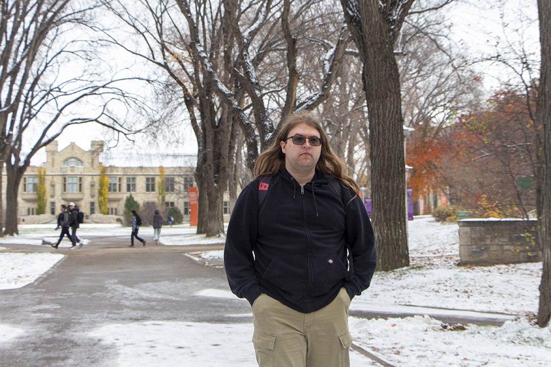 Computer science and mathematics student Brennan Lockinger has the highest average of any undergraduate student receiving a degree at USask’s 2023 Fall Convocation. (Photo: Chris Putnam)