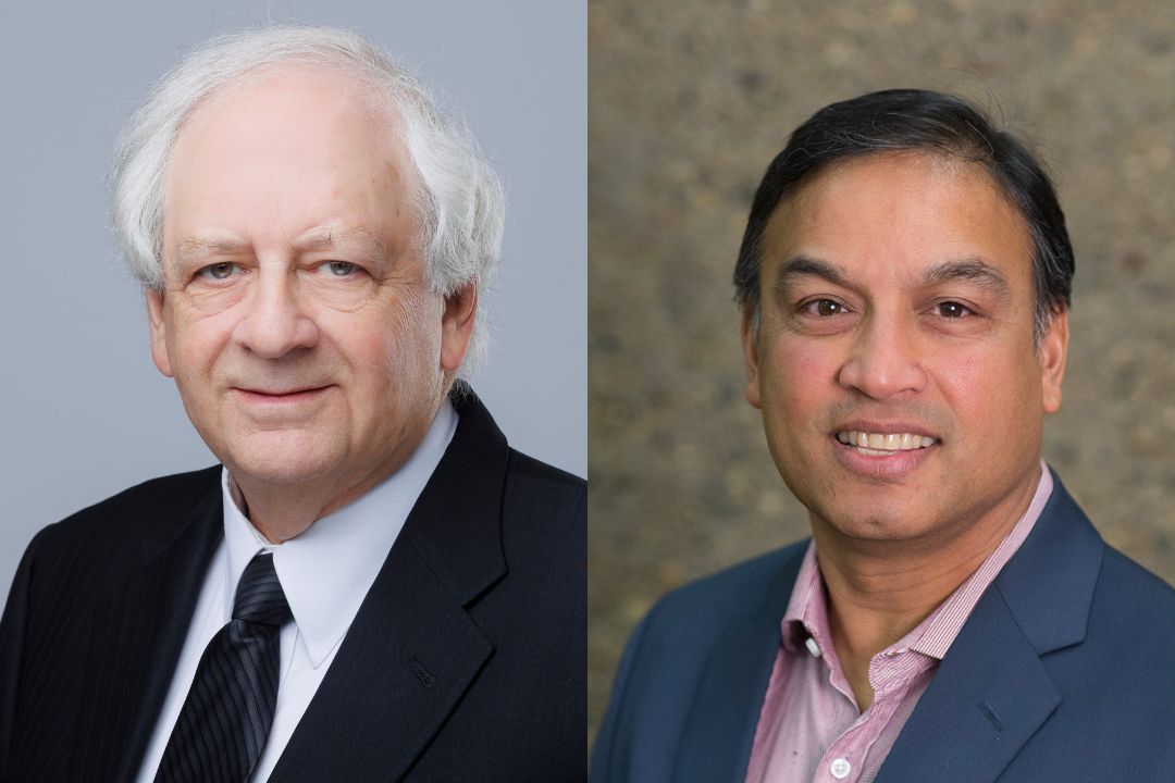 (USask) researchers Dr. Alan Rosenberg (MD) (left) and Dr. Nazeem Muhajarine (PhD) (right) were named members of the Canadian Academy of Health Sciences in recognition of their work in the greater health sciences community. (Photos: Submitted)