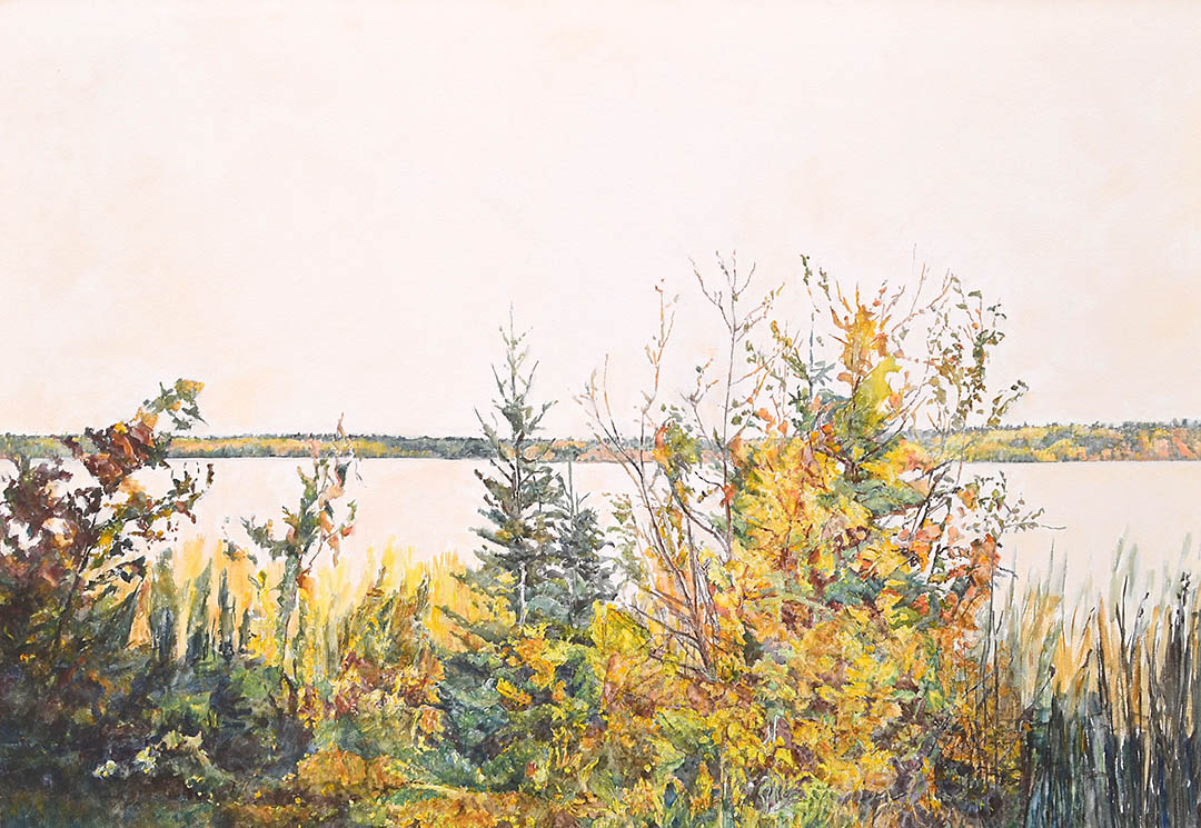 Dorothy Knowles, Christopher Lake in October, 1999, acrylic on canvas. Courtesy of The GALLERY / Art Placement.
