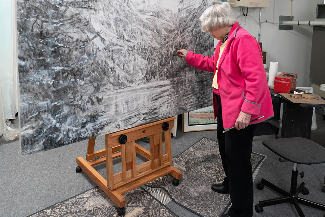 Dorothy Knowles is pictured in her studio in 2019. (Photo: Submitted by family)