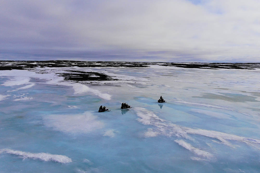 USask Images of Research 2023 Grand prize winner, Treading on Thin Ice, submitted by alumna Dr. Kayla Buhler (PhD).