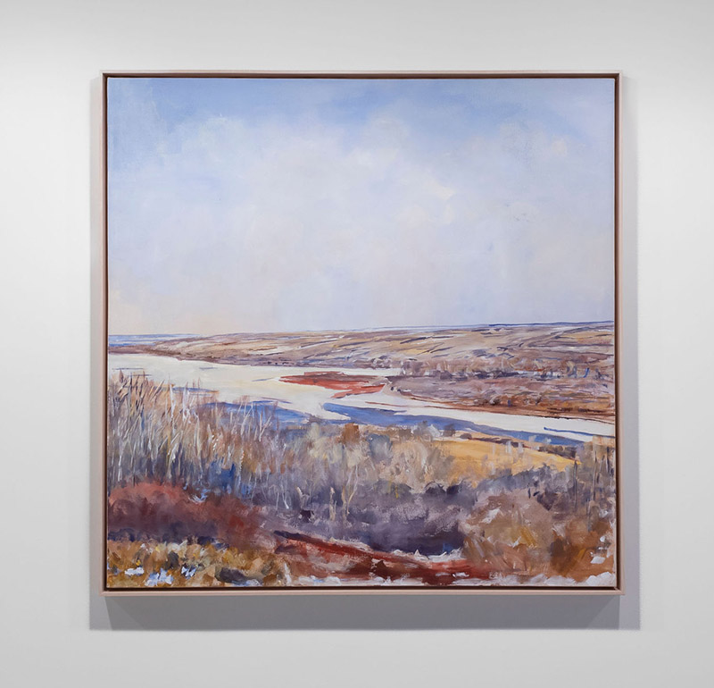 Dorothy Knowles, Ice on the River, 2005, acrylic on canvas, courtesy of Perehudoff Artwork. (Photo: Carey Shaw)