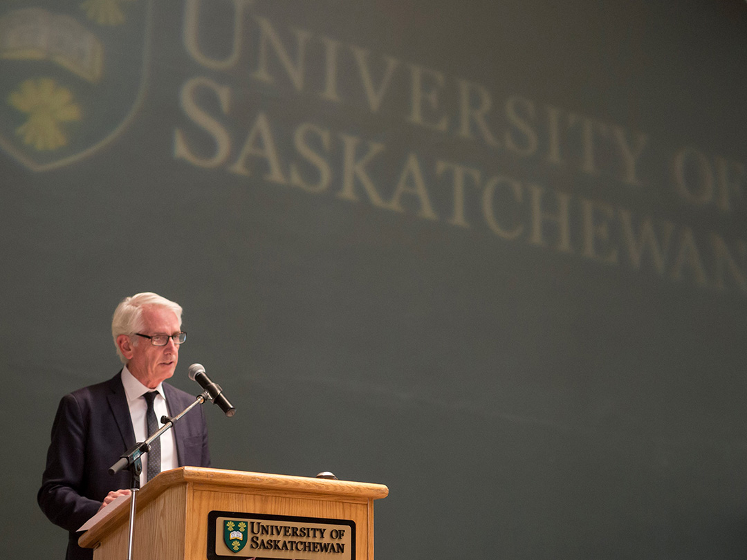 In 2022, USask President Peter Stoicheff became the first university president from the Prairie region selected to chair the prestigious U15 Group of Canadian Research Universities. (Photo: David Stobbe)