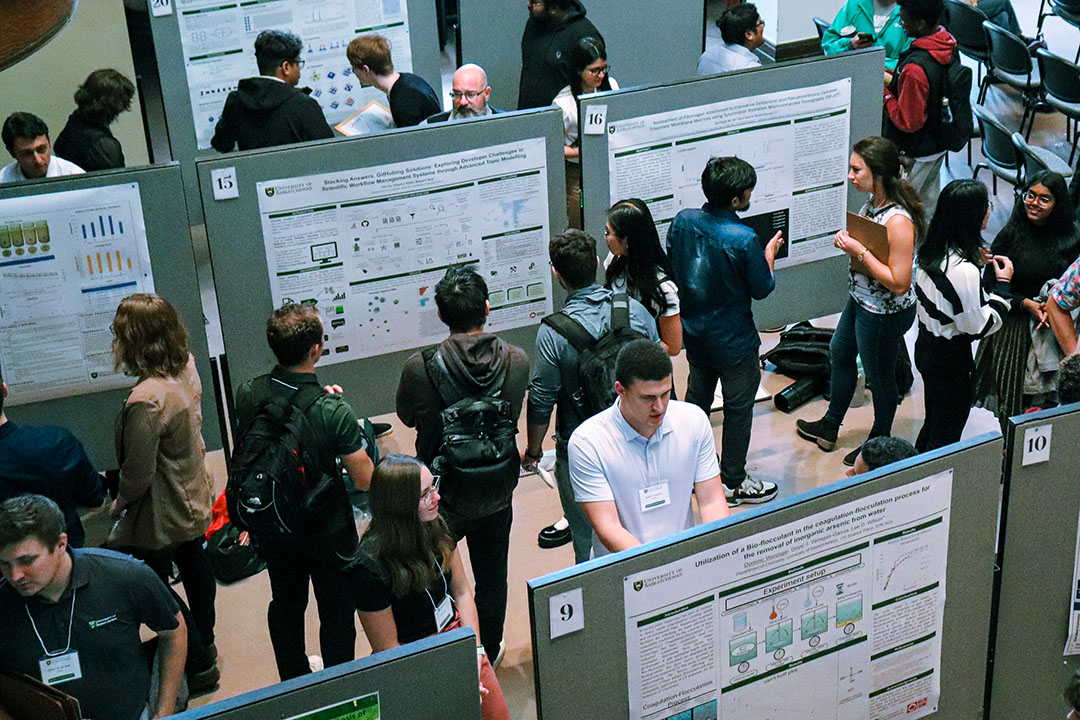 Nearly 70 undergraduate students displayed their research, scholarly, and artistic works on Thursday, August 31 at Convocation Hall at USask. (Photo: Submitted)