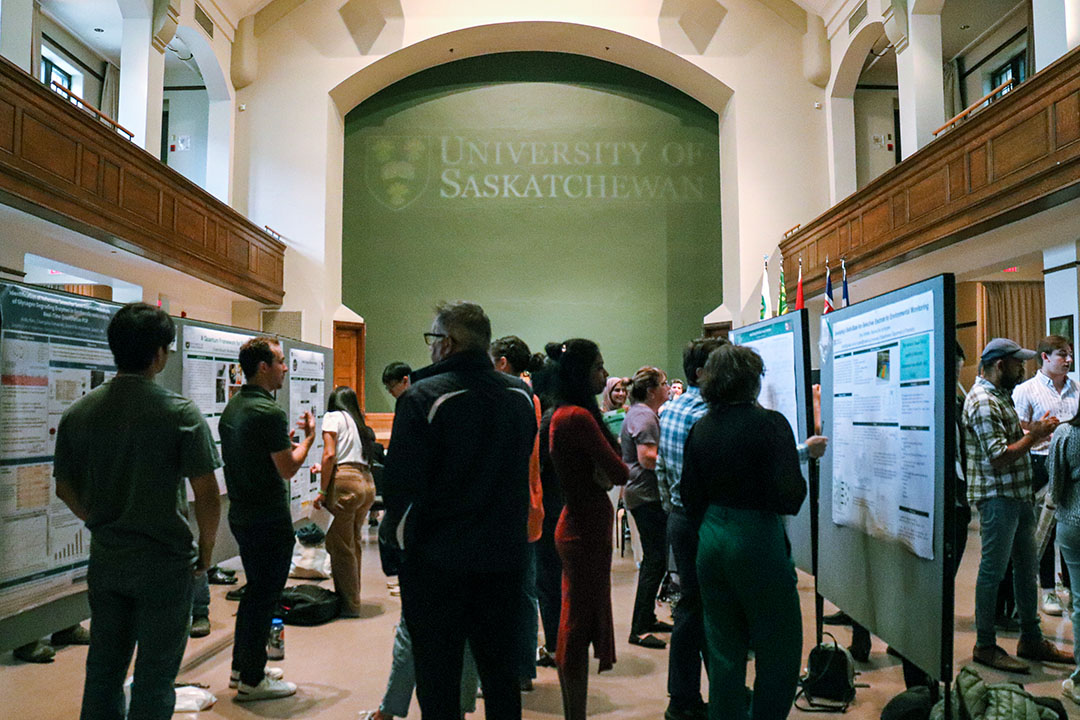 Nearly 70 undergraduate students displayed their research, scholarly, and artistic works on Thursday, August 31 at Convocation Hall at USask. (Photo: Submitted)
