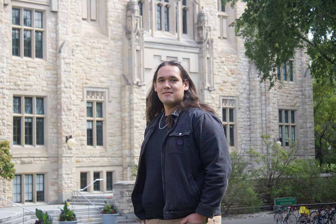 Indigenous student Noah Merasty is a second year computer science major at USask. He recently completed an undergraduate summer research project with funding from NSERC. (Photo by Kristen McEwen)