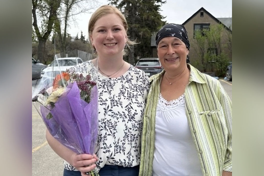 Abby Tillotson (left) with one of her thesis supervisors, Dr. Jennifer Brown (PhD), after successfully defending her MSc thesis. (Photo: Submitted)