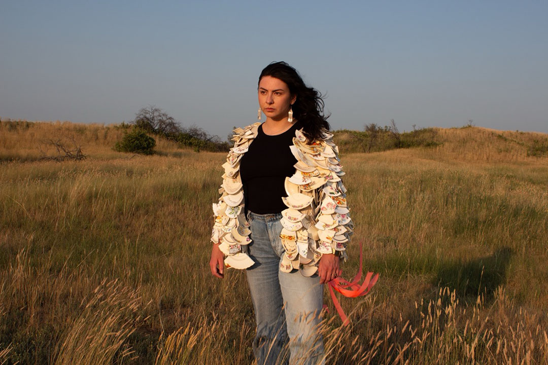 ‘The land had changed, but so had I.’ Self-portrait by Aurora Wolfe. 