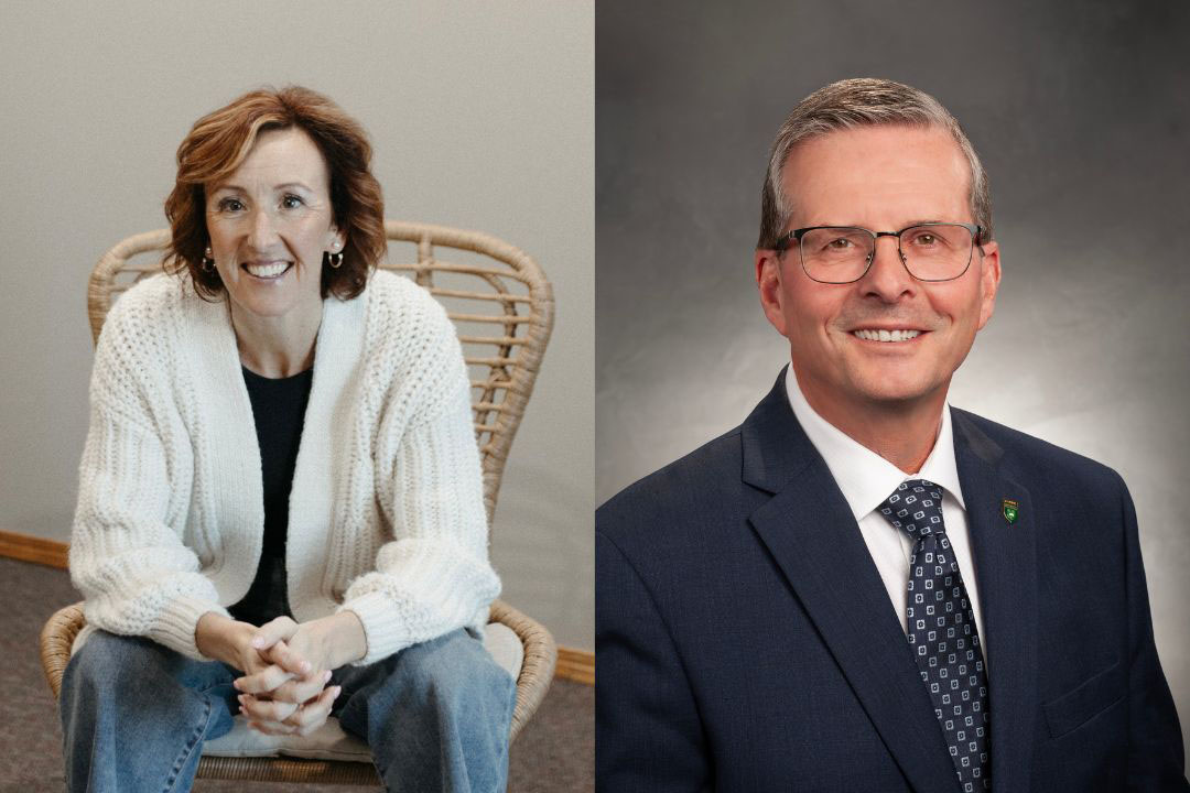 USask will welcome Corinna Stevenson (left) and Mike Marsh (right) to the Board of Governors for three-year terms, effective July 1, 2024. (Photos: Submitted)