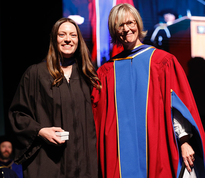 Dr. Maya Kliewer (DVM) is this year's recipient of the WCVM Faculty Gold Medal—the veterinary college's top honour for graduating veterinary students. Photo: Dave Stobbe. 