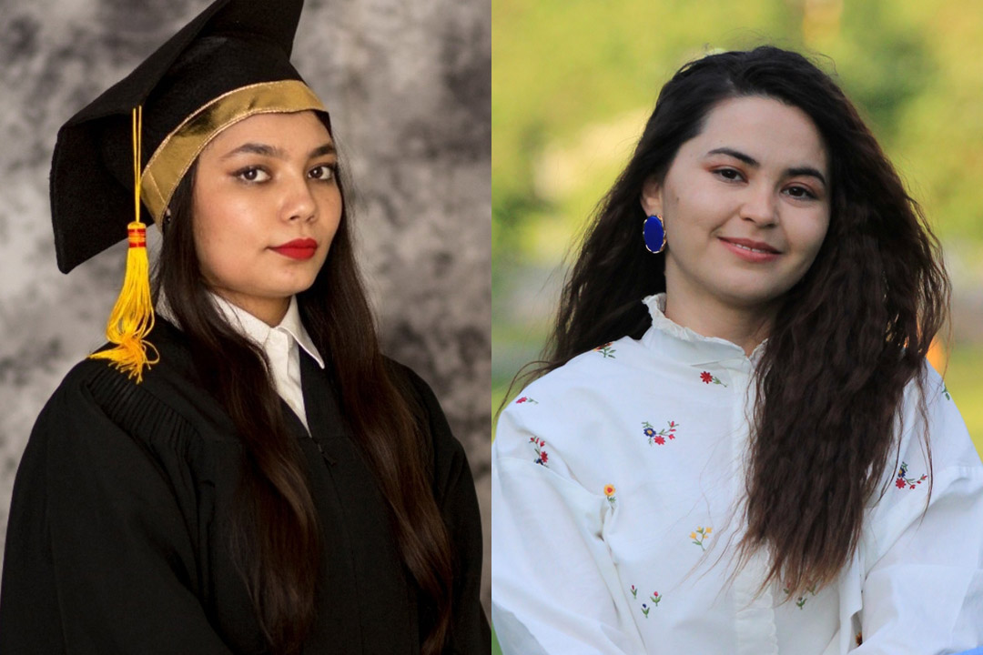 Basira Burhani (left) and Sumaya Hosseini escaped Taliban rule and came to Canada where they are now pursuing their studies at the University of Saskatchewan. (Photo: Submitted)