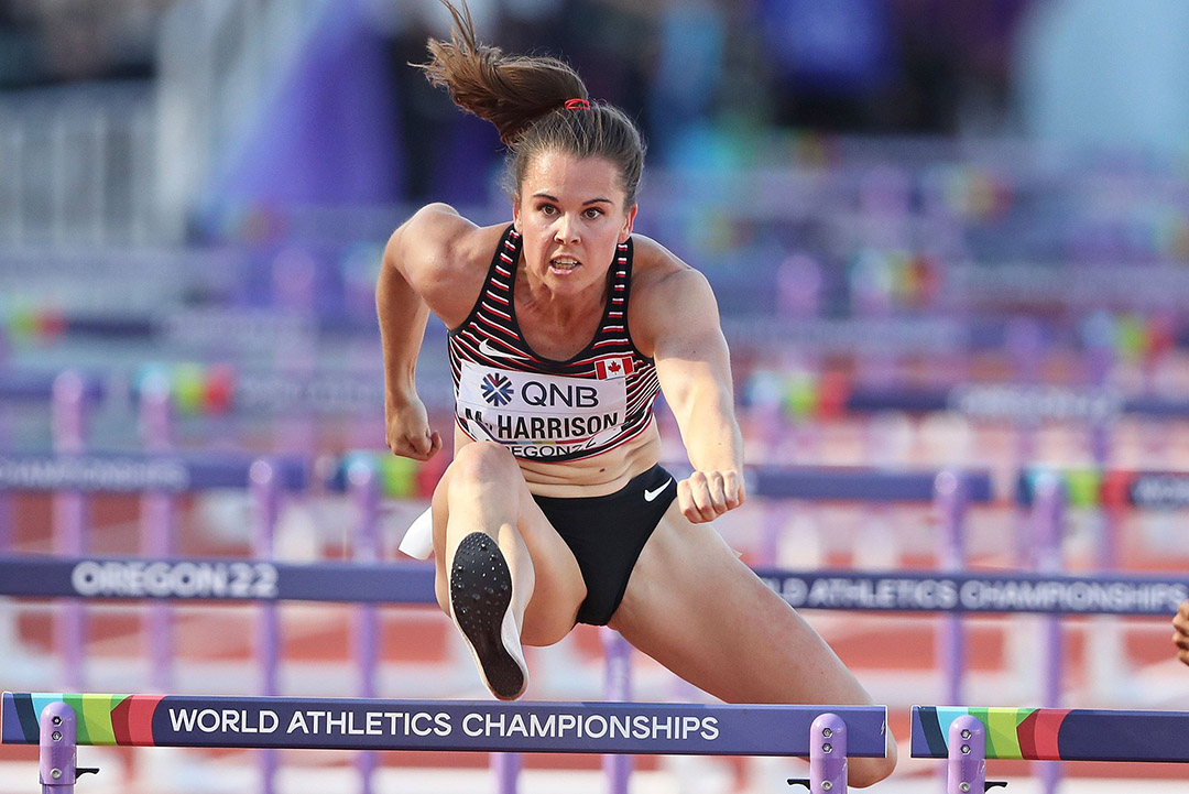 USask alum and former Huskie track and field star Michelle Harrison will compete in the Paris Olympics in the women’s 100-metre hurdles. (Photo: Athletics Canada/CBC)