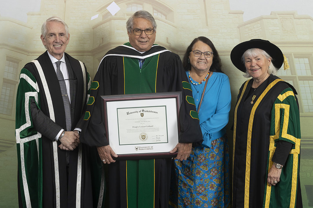 Photo caption: USask President and Vice-Chancellor Peter Stoicheff said the university is honoured to be able to shine the spotlight on this year’s esteemed recipients and to pay tribute to their commitment to community and their remarkable career achievements. (Photo: David Stobbe/USask) 