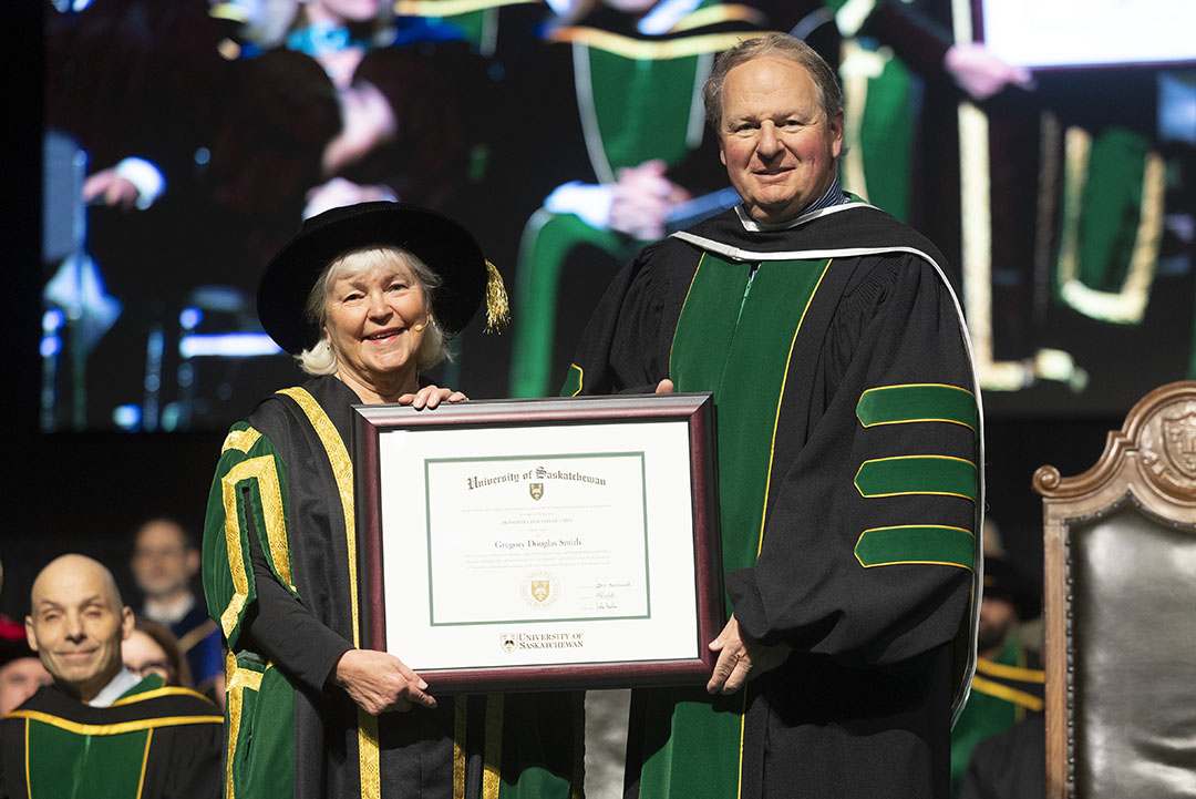 Photo caption: USask President and Vice-Chancellor Peter Stoicheff said the university is honoured to be able to shine the spotlight on this year’s esteemed recipients and to pay tribute to their commitment to community and their remarkable career achievements. (Photo: David Stobbe/USask) 