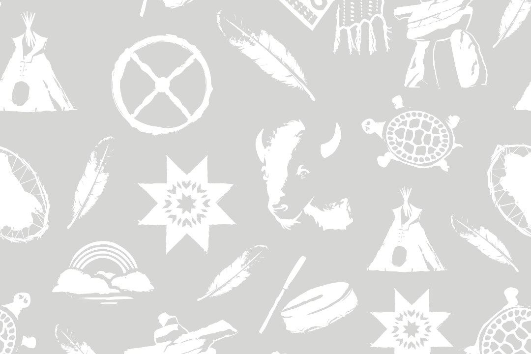 indigenous symbols on a grey background