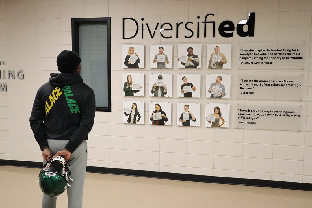 Katley Joseph, a master’s student in the Department of Educational Foundations at USask’s College of Education, is researching how Black student-athletes are being racialized in Canada. (Photo: Connor Jay)