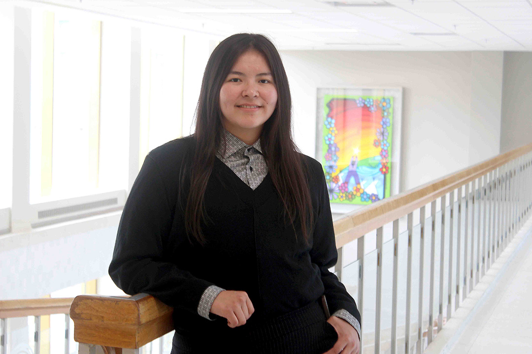 Nitanis Bear has started her new role at USask as an Indigenous Student Recruitment Officer in the College of Arts and Science. (Photo by Kristen McEwen)