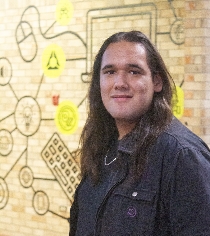 Indigenous student Noah Merasty is a second year computer science major at USask. He recently completed an undergraduate summer research project with funding from NSERC. (Photo by Kristen McEwen)