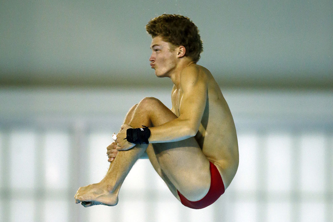 USask kinesiology student Rylan Wiens will compete in his second Summer Olympic Games in Paris this month. (Photo: Vaugh Ridley/Diving Canada)
