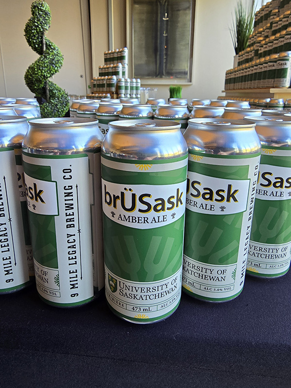 Collaborators celebrate brÜSask project at launch event on September 22, 2025. (Photo: Matt Olson)