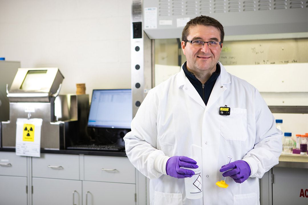 Leading research infrastructure at the University of Saskatchewan, including at the Sylvia Fedoruk Centre for Nuclear Innovation, enables investigations into medical isotopes by Chris Phenix, an associate professor of chemistry who leads the Phenix Research Group. (Photo: Sylvia Fedoruk Centre for Nuclear Innovation)